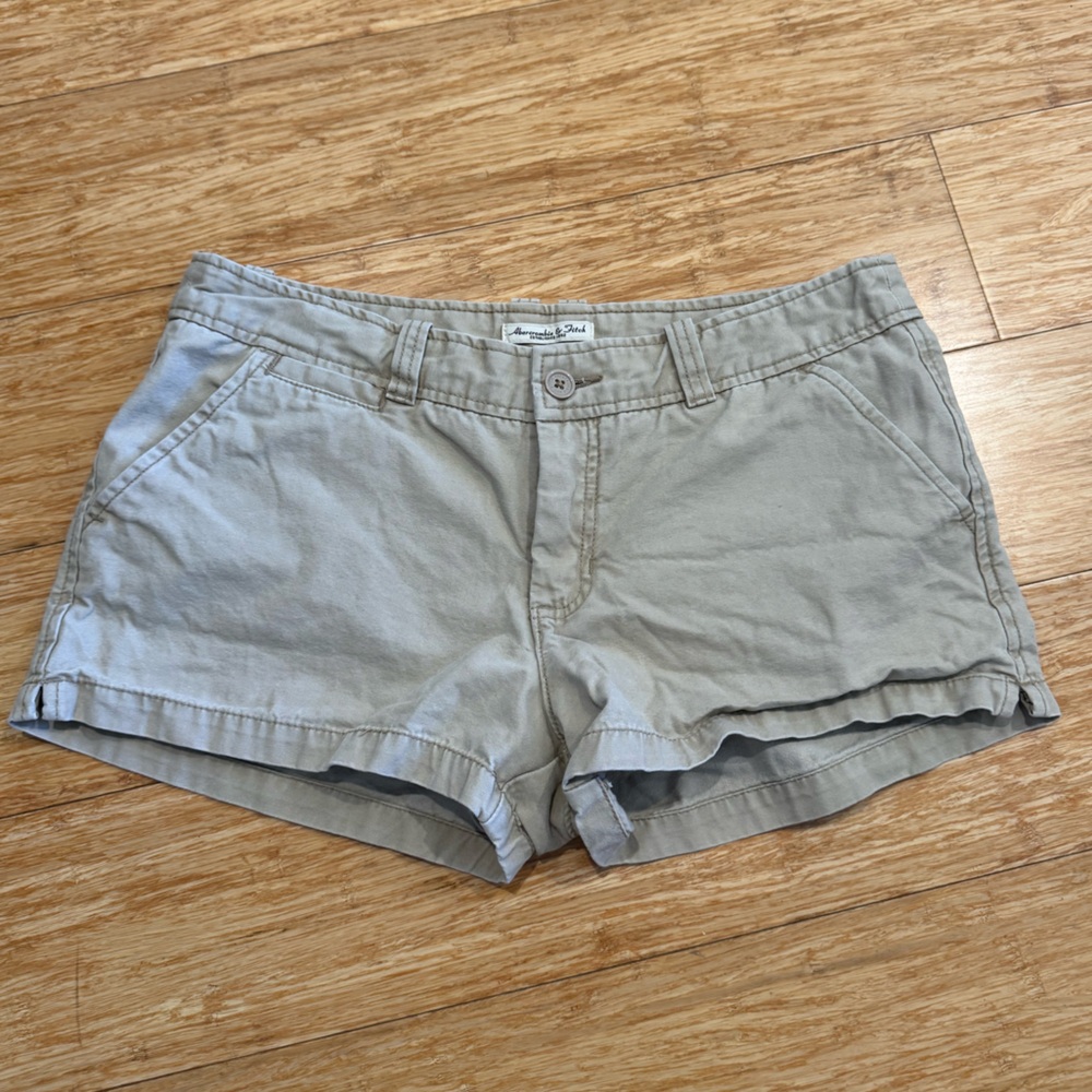 Abercrombie & Fitch khaki micro shorts